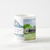 灯台道の家の新版、印、ブドウ… コーヒーマグカップ (中央)