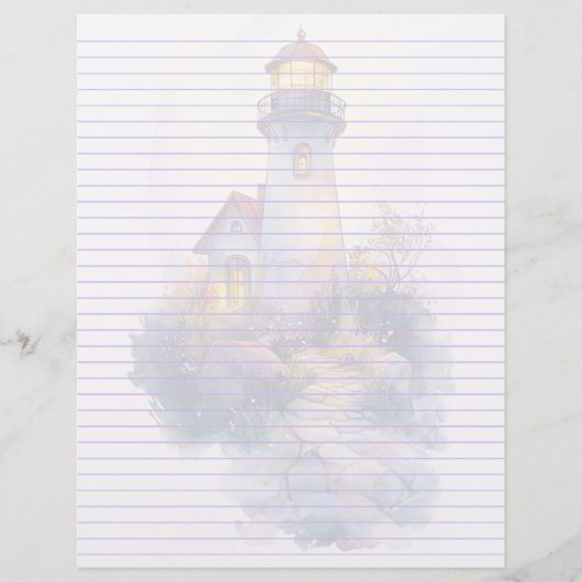 灯台2列 – 8.5インチx 11インチ文房具シート (正面)