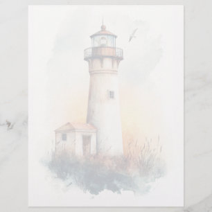 灯台3 - 8.5インチx 11インチ文房具シート