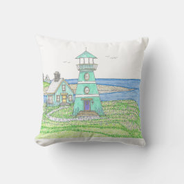 灯台5；屋外枕；シアン アウトドアクッション