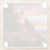 灯台 |アカディア国立公園メイン ガラスコースター (裏面)