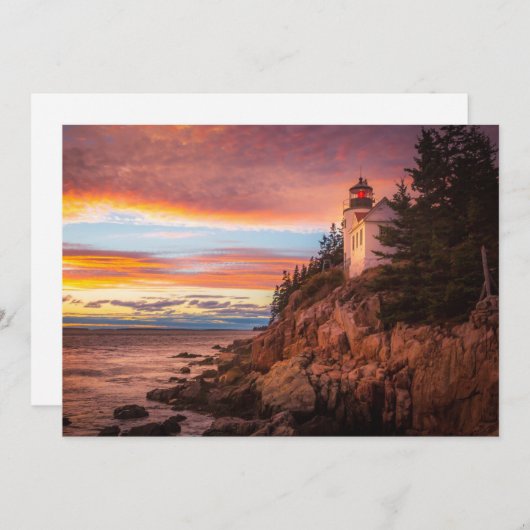 灯台 |アカディア国立公園メイン サンキューカード (正面/裏面)