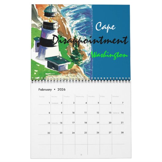 灯台 – カレンダー (2月 2026)