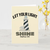 灯台 カード (黄色い花)