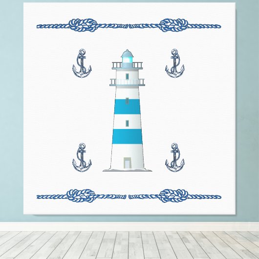 灯台 キャンバスプリント (インサイチュ (ウッドフロア))