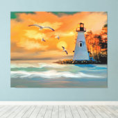 灯台 キャンバスプリント (インサイチュ (ウッドフロア))