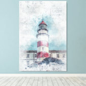 灯台 キャンバスプリント (インサイチュ (ウッドフロア))