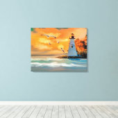 灯台 キャンバスプリント (インサイチュ (ウッドフロア))