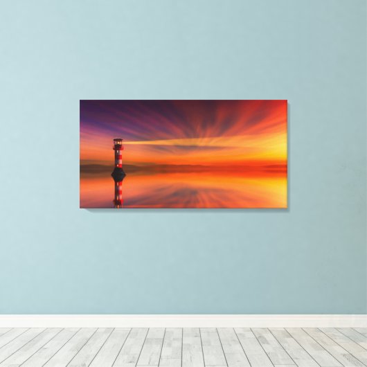 灯台 キャンバスプリント (インサイチュ (ウッドフロア))