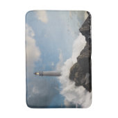 灯台 |クラッシュ波のある灯台 バスマット (正面縦)