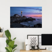 灯台 |ケープ・エリザベス・メイン・ライト・ハウス ポスター (ホームオフィス)