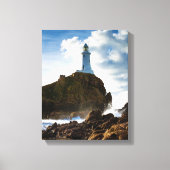灯台 |コルビエールチャンネル諸島 キャンバスプリント (正面)