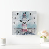 灯台 スクエア壁時計 (ホーム)
