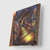 灯台 スクエア壁時計 (傾斜)