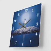 灯台 スクエア壁時計 (傾斜)