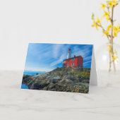 灯台 |ビクトリアハーバーバンクーバー島 カード (黄色い花)