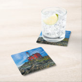 灯台 |ビクトリアハーバーバンクーバー島 スクエアペーパーコースター (インサイチュ)