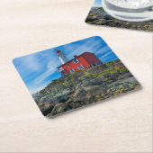 灯台 |ビクトリアハーバーバンクーバー島 スクエアペーパーコースター (アングル)