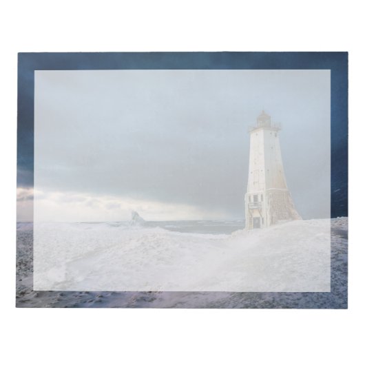 灯台 |フランクフォートライトハウスミシガン湖 ノートパッド (正面)