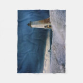 灯台 |フランクフォートライトハウスミシガン湖 フリースブランケット (正面)