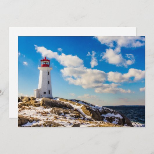 灯台 |ペギーズコーブノバスコシア サンキューカード (正面/裏面)