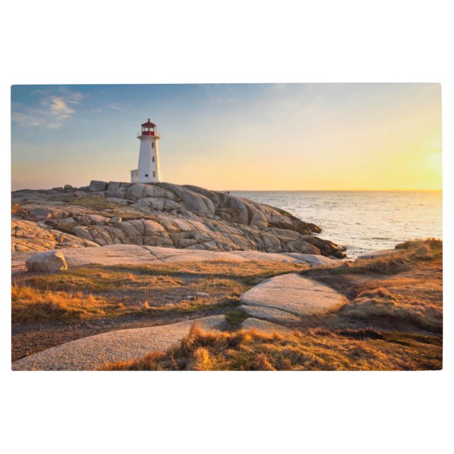 灯台 |ペギーズコーブノバスコシア メタルプリント (正面)