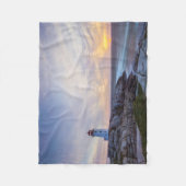 灯台 |ペギーズコーブライトハウスノバスコシア フリースブランケット (正面)