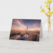 灯台 |ボーディアイランドアウターバンクNC カード (黄色い花)