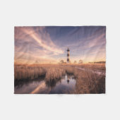 灯台 |ボーディアイランドアウターバンクNC フリースブランケット (正面(横))