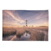 灯台 |ボーディアイランドアウターバンクNC 枕カバー (裏面)