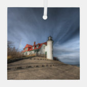 灯台 |ポイント・ベッツィ・レイク・ミシガン ガラスオーナメント (裏面)