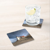 灯台 |ポイント・ベッツィ・レイク・ミシガン スクエアペーパーコースター (インサイチュ)