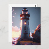 灯台、ポストクロッシング用はがき ポストカード (正面/裏面)