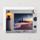 灯台、ポストクロッシング用はがき ポストカード (正面/裏面)