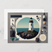灯台、ポストクロッシング用はがき ポストカード (正面/裏面)