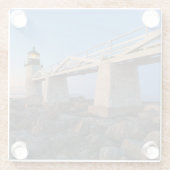 灯台 |ポートクライド・メイン・ライトハウス ガラスコースター (裏面)