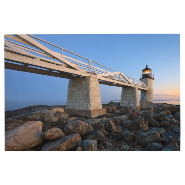 灯台 |ポートクライド・メイン・ライトハウス メタルプリント (正面)