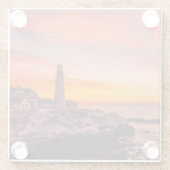 灯台 |ポートランドケープエリザベスメイン ガラスコースター (裏面)