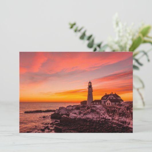 灯台 |ポートランドケープエリザベスメイン サンキューカード (スタンド正面)