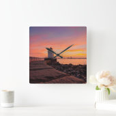 灯台 |メイン州サウスポートランド スクエア壁時計 (ホーム)