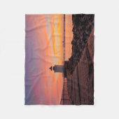 灯台 |メイン州サウスポートランド フリースブランケット (正面)