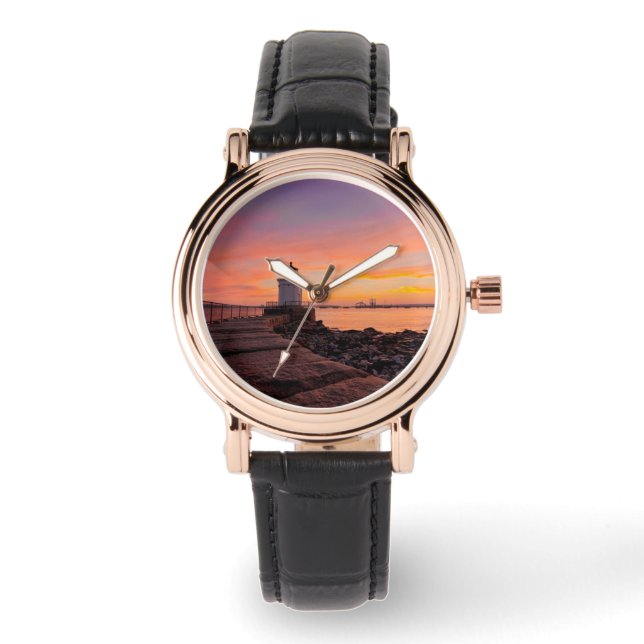 灯台 |メイン州サウスポートランド 腕時計 (正面)