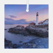 灯台 |メイン，エリザベス岬 ガラスオーナメント (裏面)