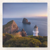 灯台 |ライトハウスケープブレット・ニュージーランド ガラスコースター (正面)