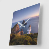 灯台 |ライトハウスケープブレット・ニュージーランド スクエア壁時計 (傾斜)