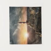 灯台 |レッド&ホワイトライトハウス タペストリー (正面)