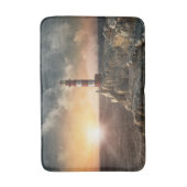 灯台 |レッド&ホワイトライトハウス バスマット (正面縦)