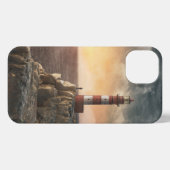 灯台 |レッド&ホワイトライトハウス iPhoneケース (裏面横)