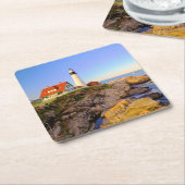 灯台 |ロックポートライトハウスメイン スクエアペーパーコースター (アングル)