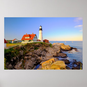 灯台 ロックポートライトハウスメイン ポスター